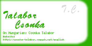 talabor csonka business card